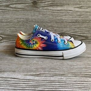 Converse Youth Chuck Taylor All Star Tie Dye Multicolor Sneakers Size 12 369279F